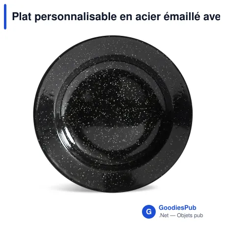 Plat personnalisable en acier émaillé avec logo - Sagaform Doris