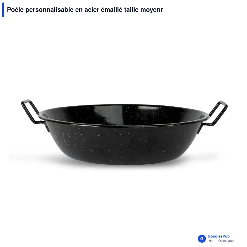 Poêle personnalisable en acier émaillé taille moyenne avec logo - Sagaform Doris - Image 2