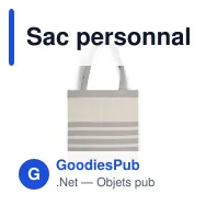 Sac personnalisable en coton biologique 41 x 38 cm avec logo - Sagaform Ella - Miniature 3