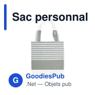 Sac personnalisable en coton biologique 41 x 38 cm avec logo - Sagaform Ella - Miniature 4