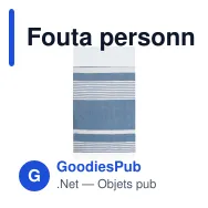 Fouta personnalisable en coton recyclé 90 x 170 cm avec logo - Sagaform Ella - Miniature 3