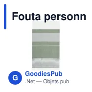 Fouta personnalisable en coton recyclé 90 x 170 cm avec logo - Sagaform Ella - Miniature 5