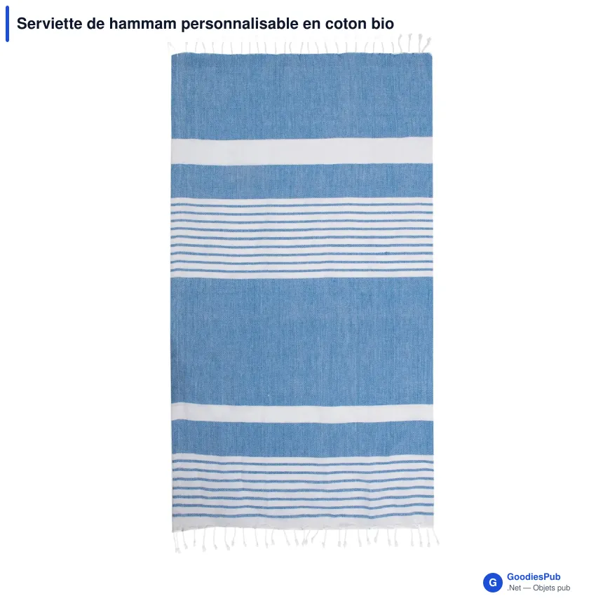 Serviette de hammam personnalisable en coton bio 145 x 250 cm - Sagaform Ella - Image 3
