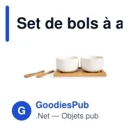 Set de bols à amuse-bouches personnalisable 170 ml avec cuillères - Sagaform Ellen - Miniature 1