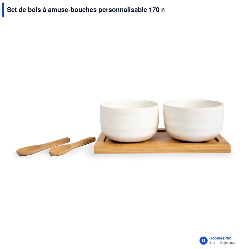 Set de bols à amuse-bouches personnalisable 170 ml avec cuillères - Sagaform Ellen - Image 2