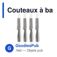 Couteaux à barbecue personnalisables en acier inoxydable lot de 4 - Sagaform Fredde - Miniature 1
