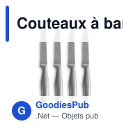 Couteaux à barbecue personnalisables en acier inoxydable lot de 4 - Sagaform Fredde - Miniature 2