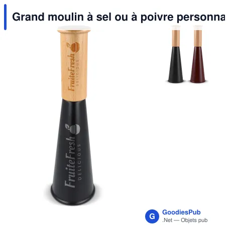 Grand moulin à sel ou à poivre personnalisable 32 cm avec logo - Sagaform Gurken