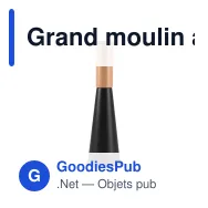 Grand moulin à sel ou à poivre personnalisable 32 cm avec logo - Sagaform Gurken - Miniature 2