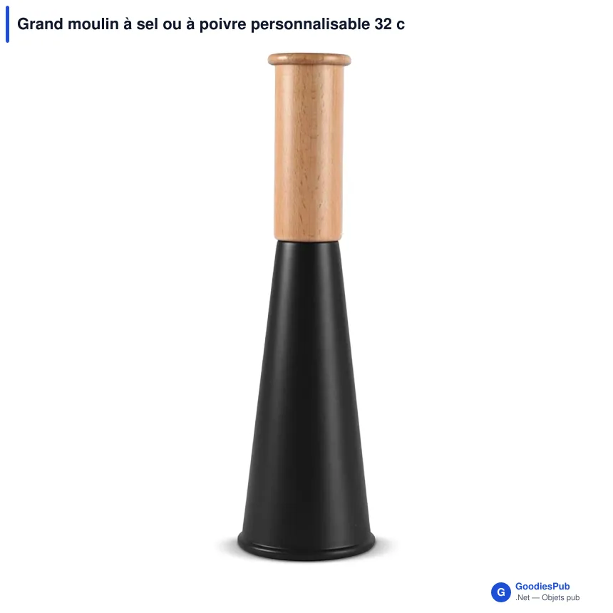 Grand moulin à sel ou à poivre personnalisable 32 cm avec logo - Sagaform Gurken - Image 2