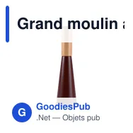 Grand moulin à sel ou à poivre personnalisable 32 cm avec logo - Sagaform Gurken - Miniature 3