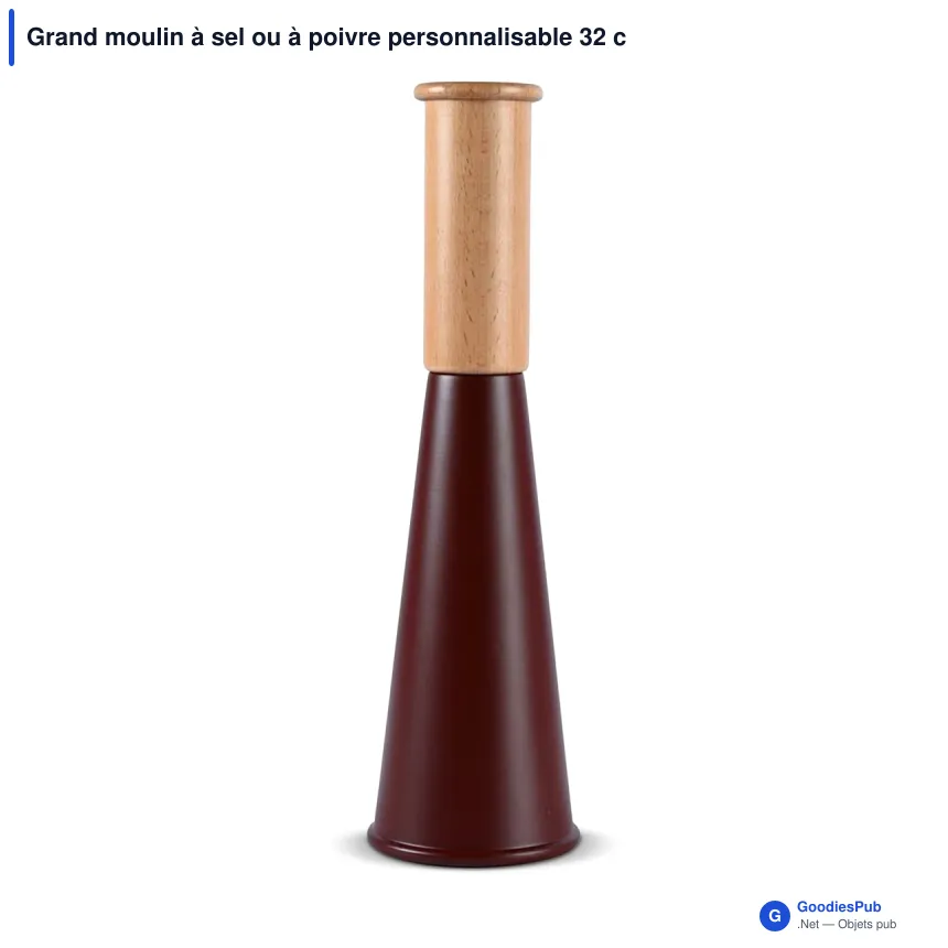 Grand moulin à sel ou à poivre personnalisable 32 cm avec logo - Sagaform Gurken - Image 3