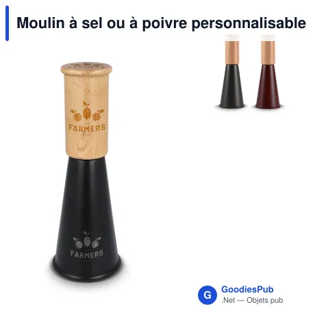 Moulin à sel ou à poivre personnalisable 20,5 cm avec logo - Sagaform Gurken