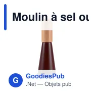 Moulin à sel ou à poivre personnalisable 20,5 cm avec logo - Sagaform Gurken - Miniature 2