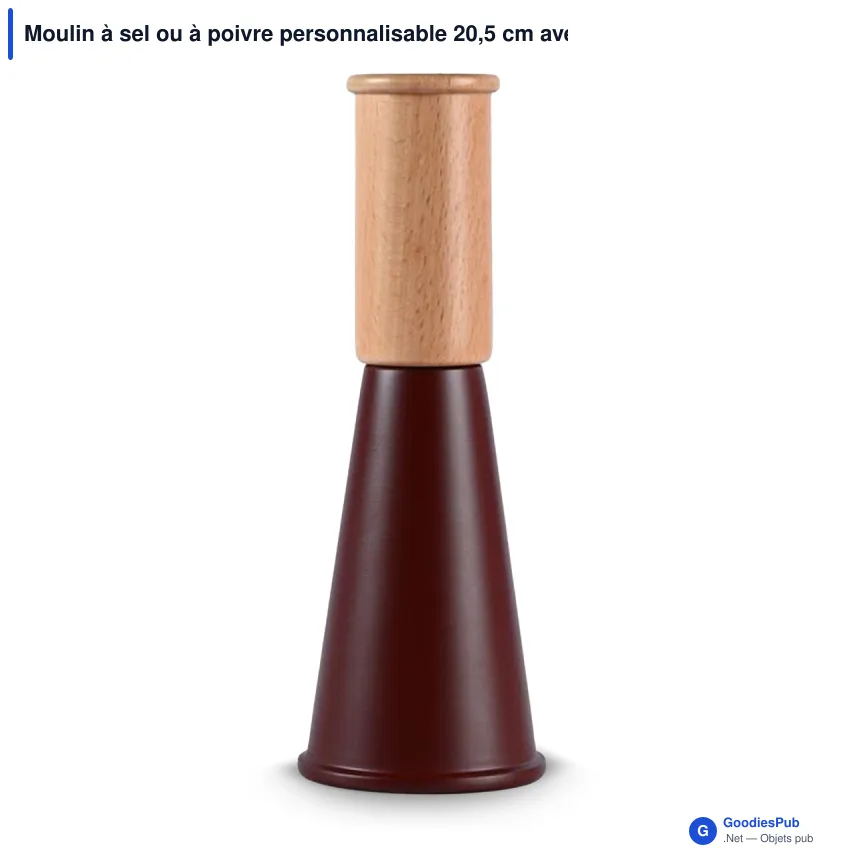 Moulin à sel ou à poivre personnalisable 20,5 cm avec logo - Sagaform Gurken - Image 2