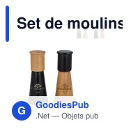 Set de moulins à sel et poivre personnalisable 15 cm avec logo - Sagaform Gurken - Miniature 1