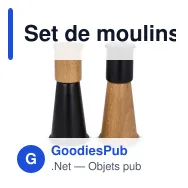 Set de moulins à sel et poivre personnalisable 15 cm avec logo - Sagaform Gurken - Miniature 2