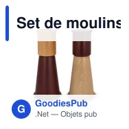Set de moulins à sel et poivre personnalisable 15 cm avec logo - Sagaform Gurken - Miniature 3