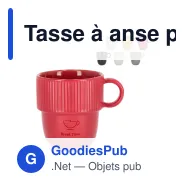 Tasse à anse personnalisable en porcelaine 270 ml avec logo - Sagaform Inka - Miniature 1