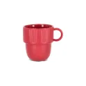 Variante Rouge - Tasse à anse personnalisable en porcelaine 270 ml avec logo - Sagaform Inka