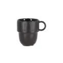 Variante Noir - Tasse à anse personnalisable en porcelaine 270 ml avec logo - Sagaform Inka