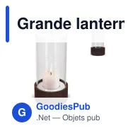 Grande lanterne personnalisable en verre et liège avec logo - Sagaform Dante - Miniature 1