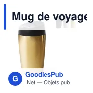 Mug de voyage personnalisable 240 ml en acier inoxydable avec logo - Sagaform Loke - Miniature 1
