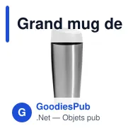 Grand mug de voyage personnalisable 400 ml en inox avec logo - Sagaform Loke Big - Miniature 3