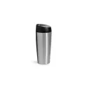 Variante Argent - Grand mug de voyage personnalisable 400 ml en inox avec logo - Sagaform Loke Big