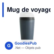 Mug de voyage coloré personnalisable 240 ml en inox avec logo - Sagaform Loke - Miniature 2