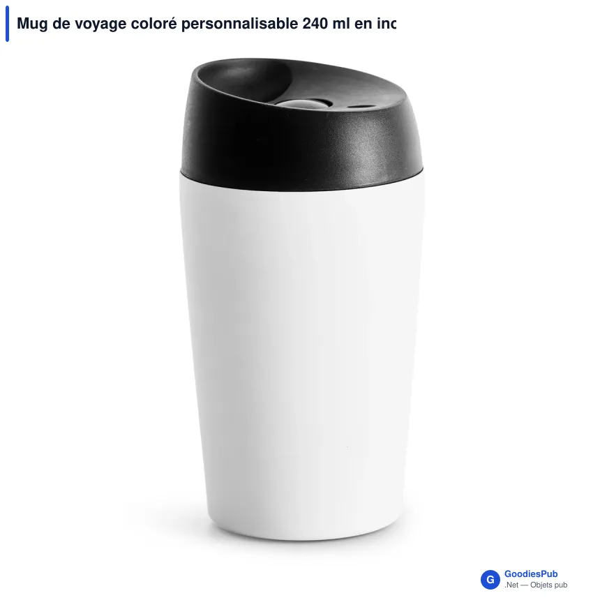 Mug de voyage coloré personnalisable 240 ml en inox avec logo - Sagaform Loke - Image 5
