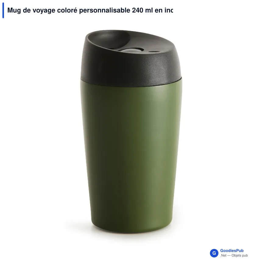 Mug de voyage coloré personnalisable 240 ml en inox avec logo - Sagaform Loke - Image 6