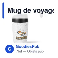 Mug de voyage moucheté personnalisable 240 ml en inox avec logo - Sagaform Loke Splash - Miniature 1