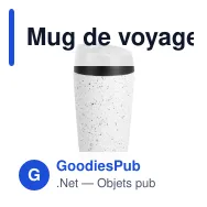 Mug de voyage moucheté personnalisable 240 ml en inox avec logo - Sagaform Loke Splash - Miniature 2