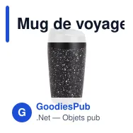 Mug de voyage moucheté personnalisable 240 ml en inox avec logo - Sagaform Loke Splash - Miniature 3