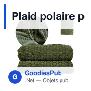 Plaid polaire personnalisable 130 x 170 cm en polyester - Sagaform Maja - Miniature 1