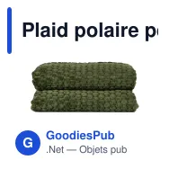 Plaid polaire personnalisable 130 x 170 cm en polyester - Sagaform Maja - Miniature 2