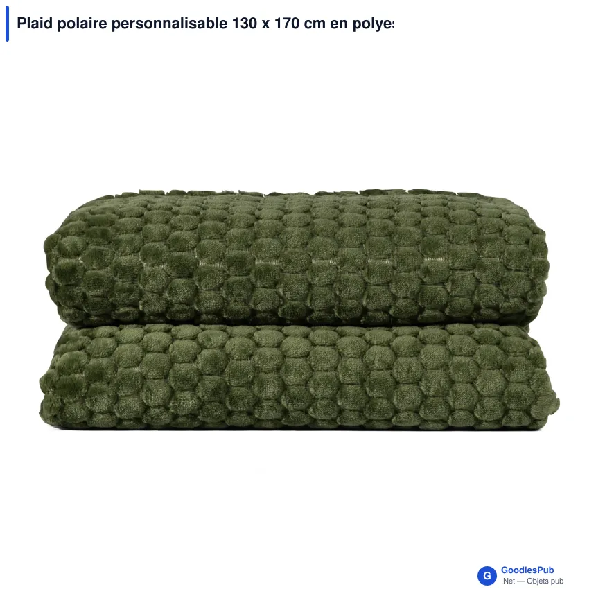 Plaid polaire personnalisable 130 x 170 cm en polyester - Sagaform Maja - Image 2