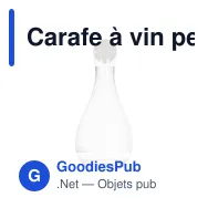 Carafe à vin personnalisable 2 litres en verre soufflé et liège - Sagaform Nature - Miniature 1
