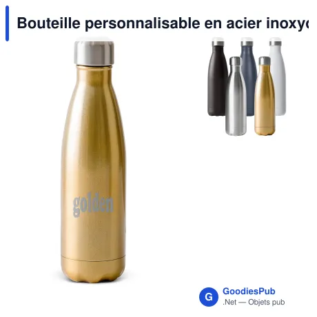 Bouteille personnalisable en acier inoxydable 500 ml avec logo - Sagaform Nils