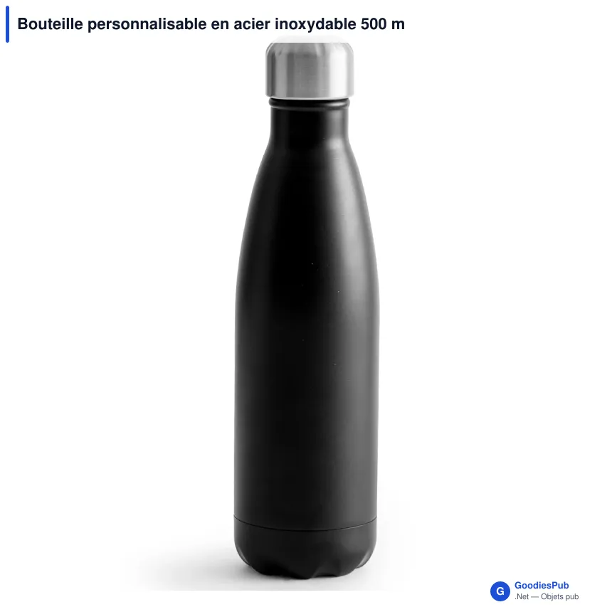 Bouteille personnalisable en acier inoxydable 500 ml avec logo - Sagaform Nils - Image 2