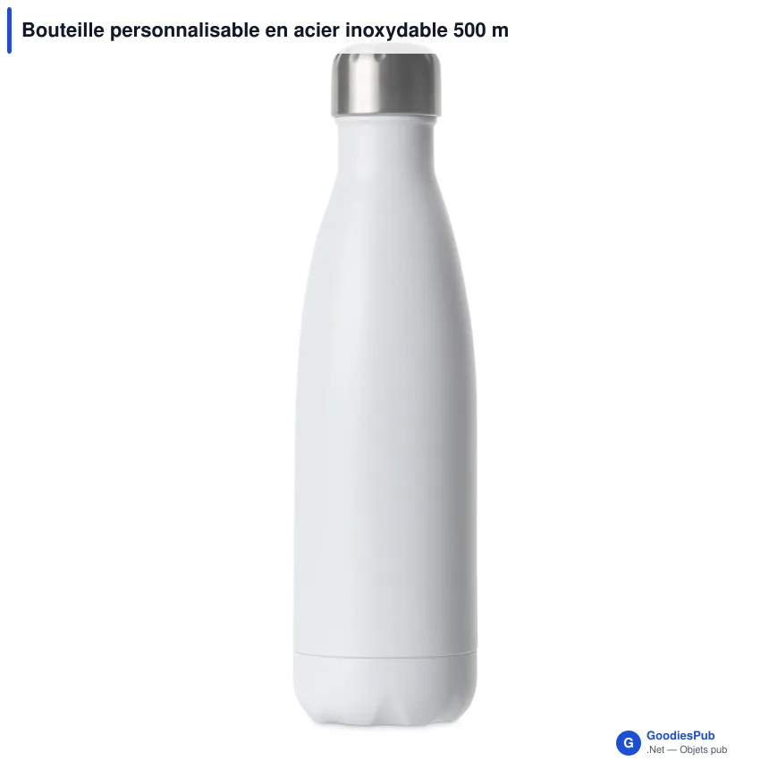 Bouteille personnalisable en acier inoxydable 500 ml avec logo - Sagaform Nils - Image 3