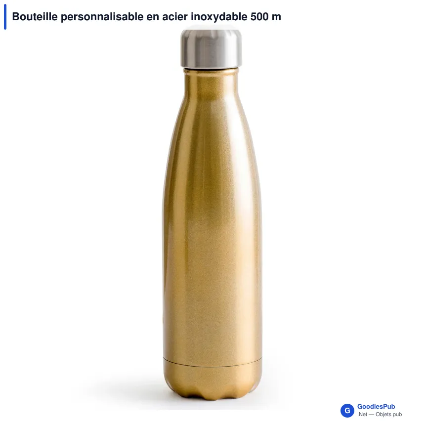 Bouteille personnalisable en acier inoxydable 500 ml avec logo - Sagaform Nils - Image 5