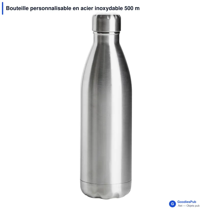 Bouteille personnalisable en acier inoxydable 500 ml avec logo - Sagaform Nils - Image 6