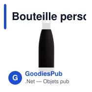 Bouteille personnalisable en acier finition caoutchouc 500 ml avec logo - Sagaform Nils - Miniature 4