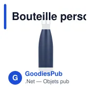 Bouteille personnalisable en acier recyclé poudré 500 ml avec logo - Sagaform Nils - Miniature 2