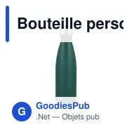 Bouteille personnalisable en acier recyclé poudré 500 ml avec logo - Sagaform Nils - Miniature 4