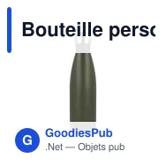Bouteille personnalisable en acier recyclé poudré 500 ml avec logo - Sagaform Nils - Miniature 5