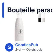 Bouteille personnalisable en acier double paroi 500 ml avec logo - Sagaform Nils Splash - Miniature 1