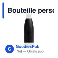 Bouteille personnalisable en acier double paroi 500 ml avec logo - Sagaform Nils Splash - Miniature 2